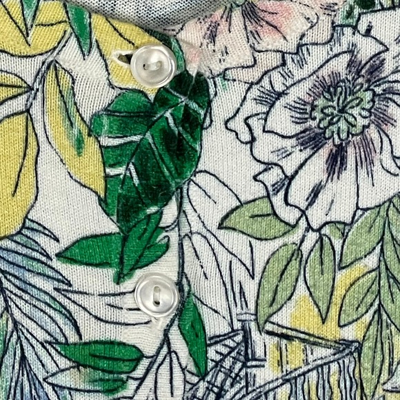 Talbots Medium Botanical Garden Print Button Front Cardigan Grandmacore - Picture 11 of 13
